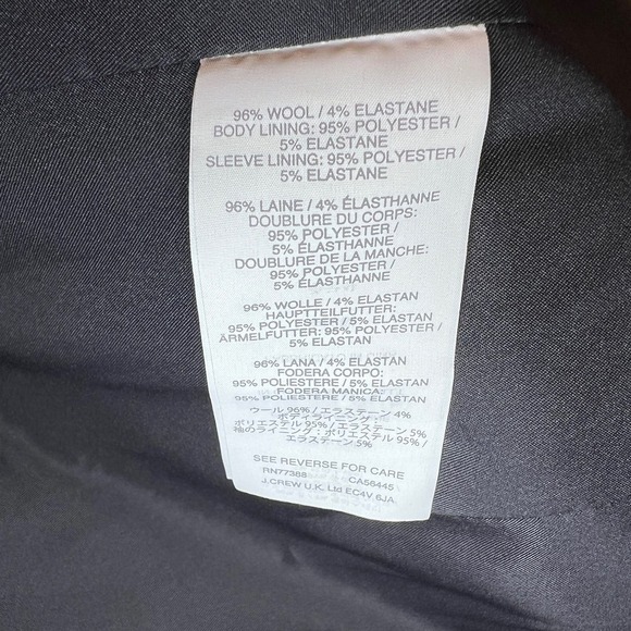 J. Crew 1035 Bi-Stretch Blazer Size 4 - Picture 7 of 7